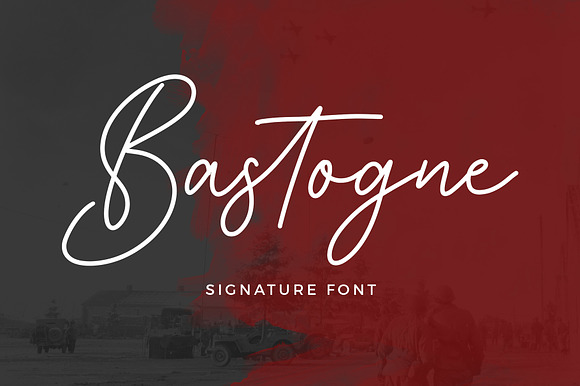 Bastogne Signature Font preview 8