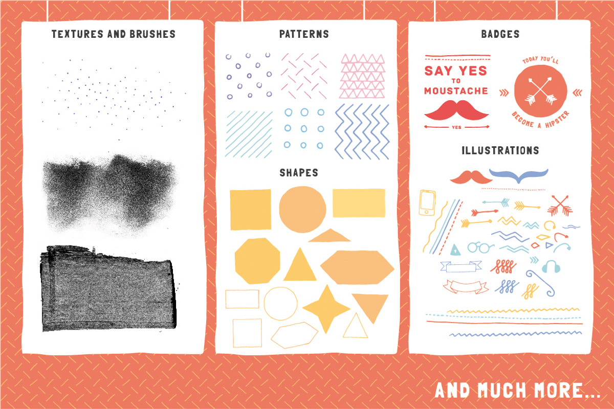 Hipster graphic stuff (Ai, Ps) preview 4