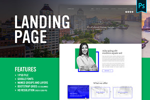 GREEN ME Landing Page PSD Template