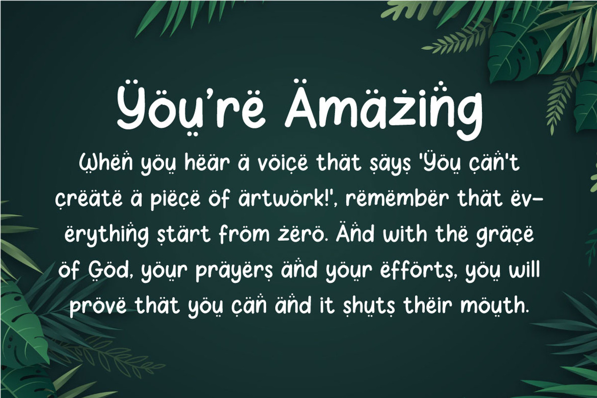 Sayyeda - Comic and Decorative Font, a Handwritten Font by Mightyfire (Photo 3 of 7)