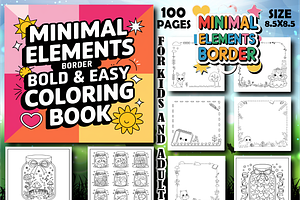 Minimal Elements Border Color Book