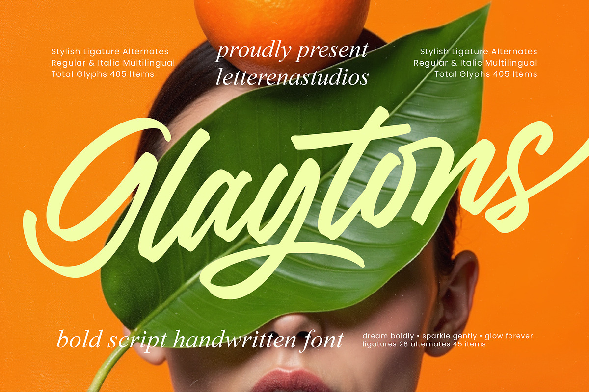Glaytons Bold Script Handwritten, a Script Font by Letterena Studios Script (Photo 1 of 15)