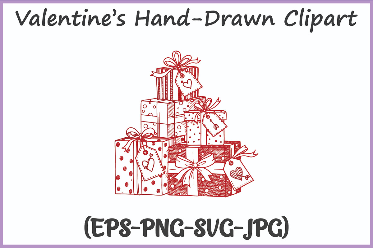 Valentines Doodle Clipart SVG Bundle, a Seasonal Illustration by Gfx Expert Team (Photo 10 of 15)