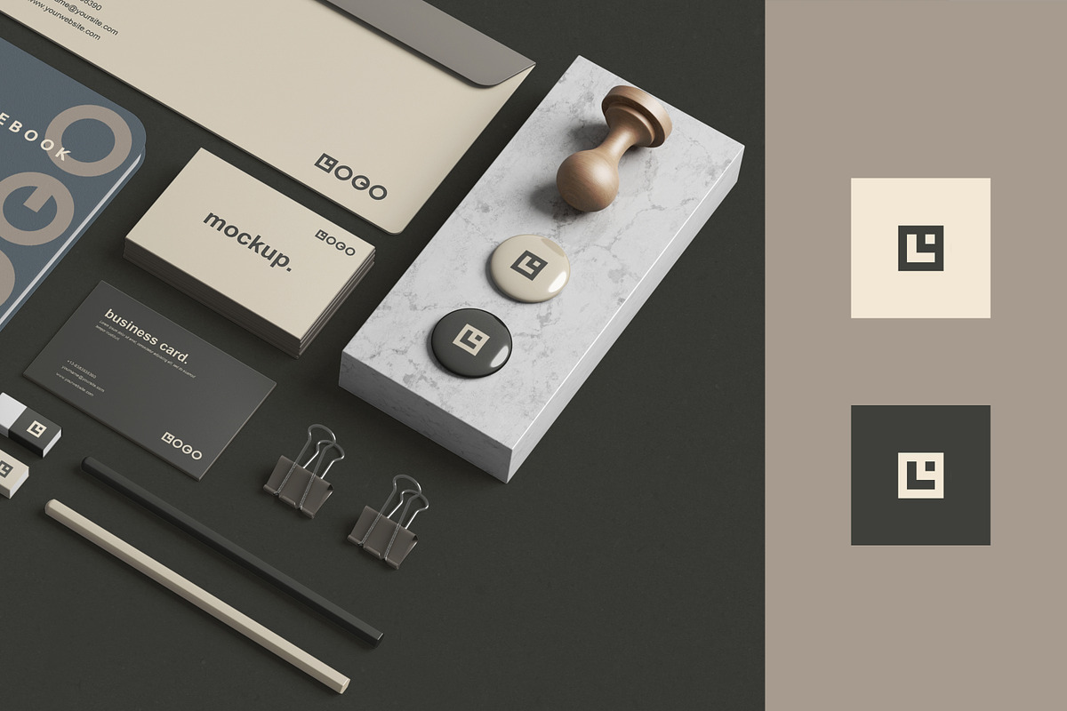Stationery / Branding Mockup, a Books & Magazine Mockup by simuradi (Photo 3 of 10)