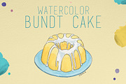 Watercolor Bundt Cake, an Illustration by R.Ewers Designs (Thumbnail 1 of 2)