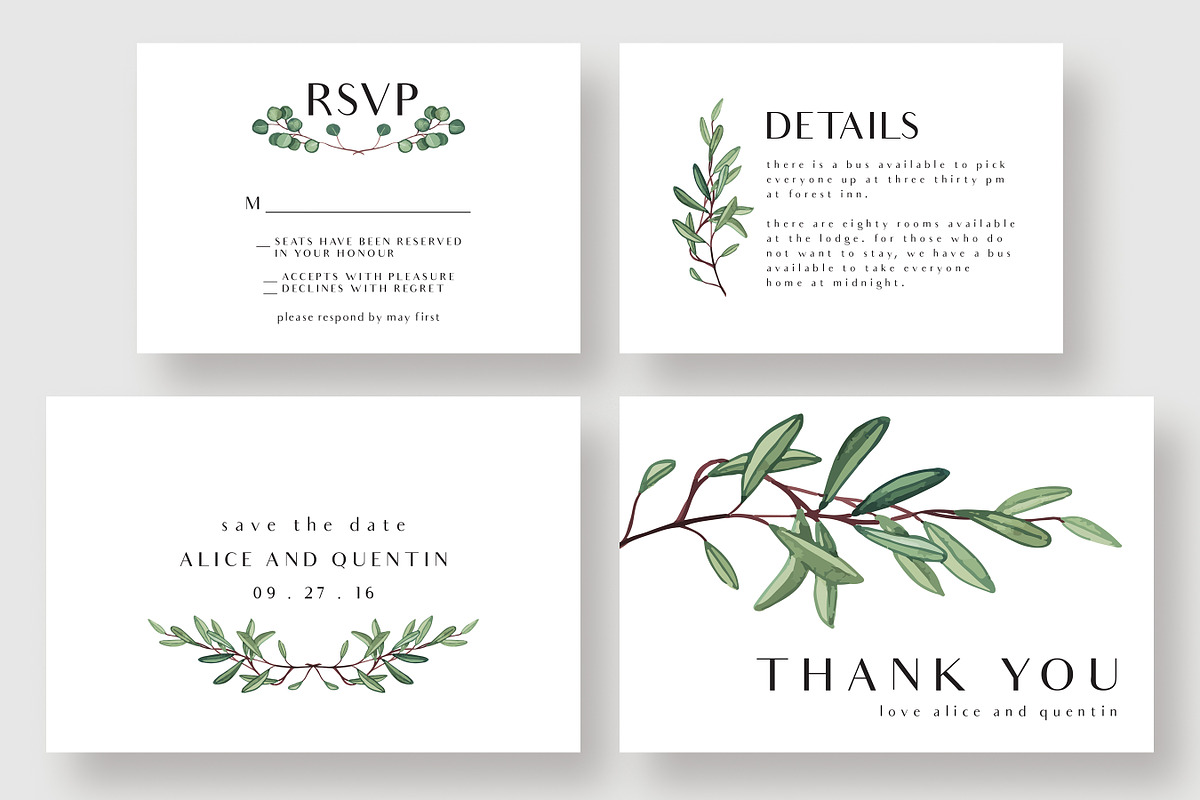 Stylish Dusty Green Wedding Suite, an Invitation Template by Knotted Design (Photo 3 of 4)