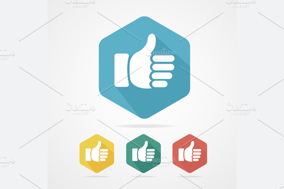 Cursor Thumb Up Icon Set