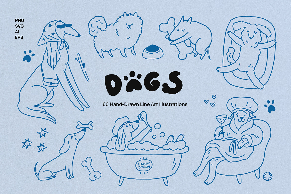 Dog illustration bundle, an Animal Illustration by happpydesign (Photo 13 of 18)