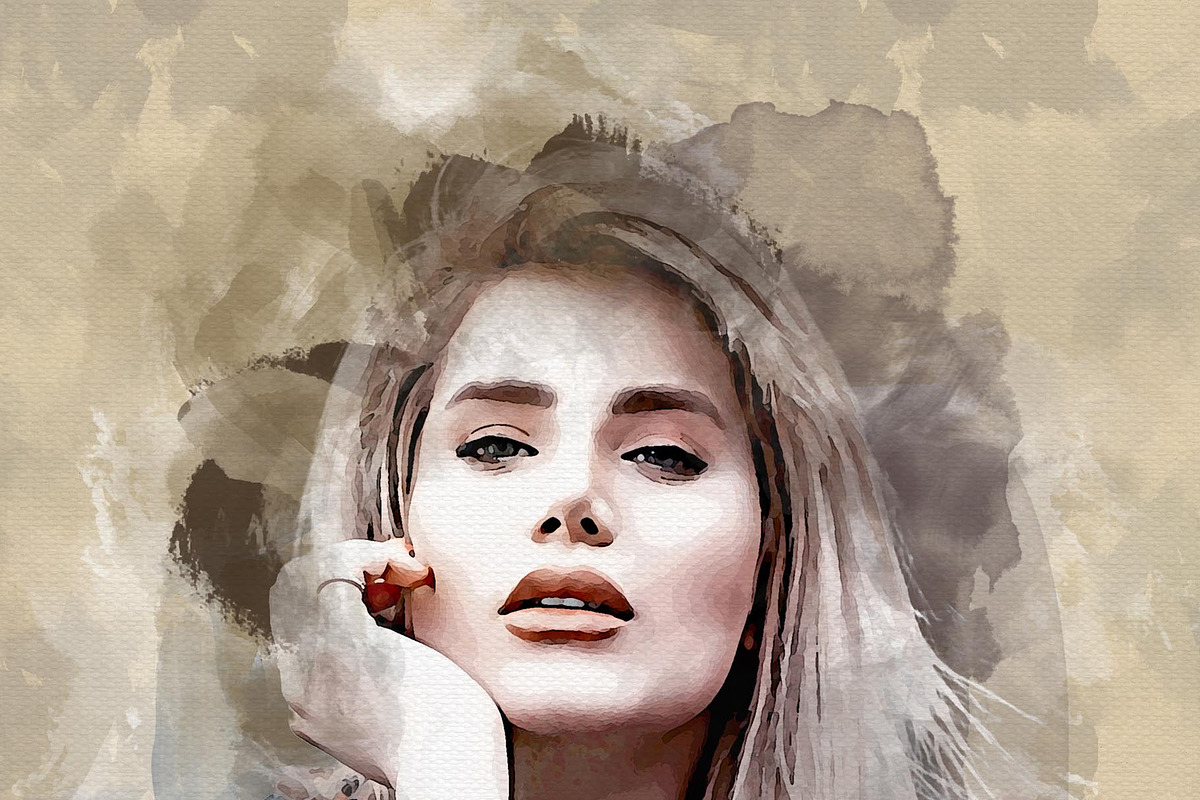 Watercolor Mixed Art Painting, an Action Add-On by Photoshop Action (Photo 4 of 17)