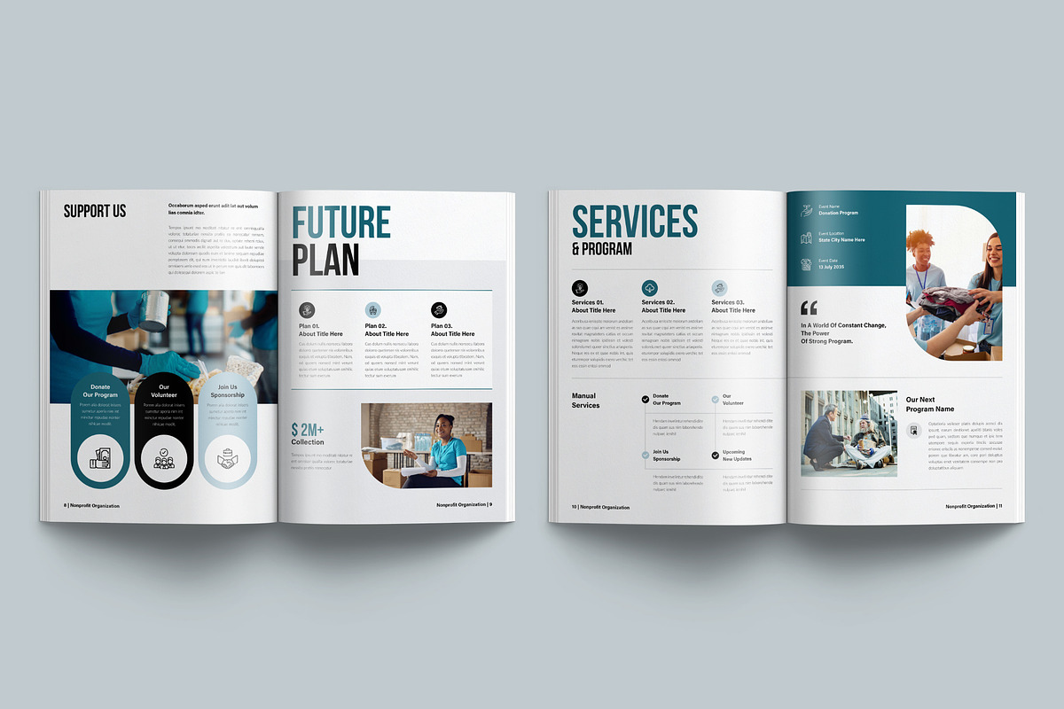 Nonprofit Charity Brochure Template, a Brochure Template by NorthPeak (Photo 5 of 9)