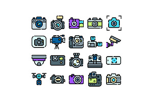 Camera devices and video recording, an Object Graphic by pikepicture