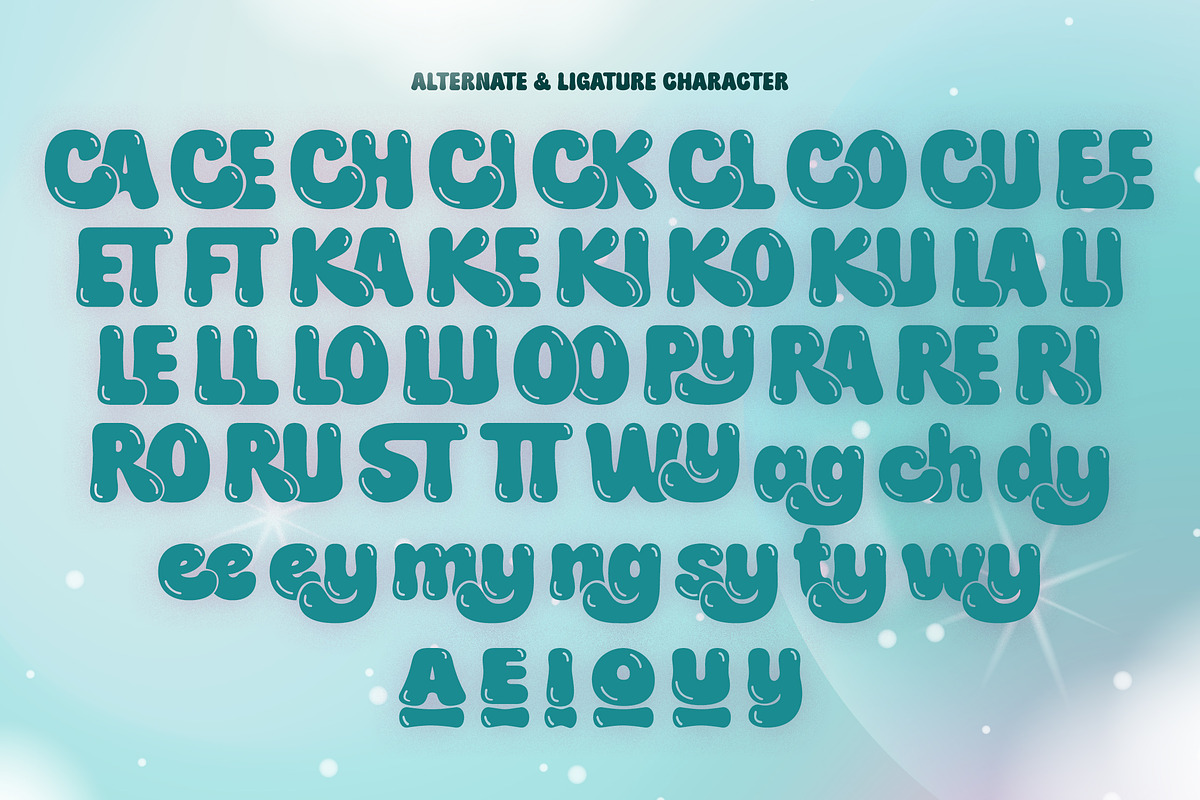 Puddy Gum - Playful Bubbly Typeface, a Sans Serif Font by agnyhasyastudio (Photo 14 of 15)