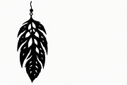 Leaf Earring Silhouette Bundle, a Graphic by balal (Thumbnail 5 of 11)
