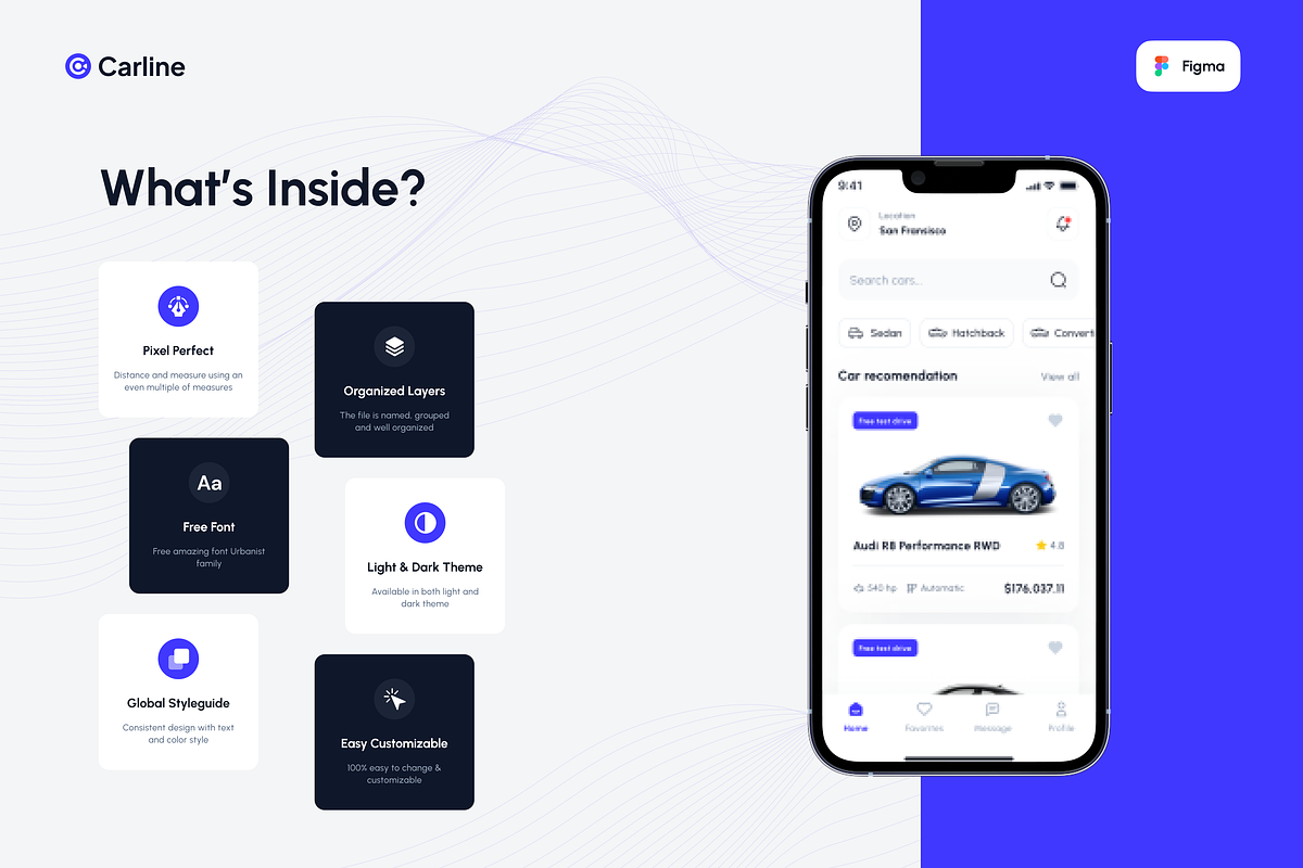 Carline - Car Marketplace App UI Kit, an UI Kit Template by Unpixel Design (Photo 3 of 6)