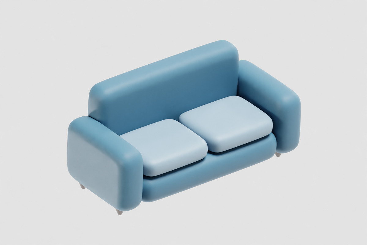 Cartoon sofa 02, an Object 3D Model by fahad121 (Photo 6 of 8)