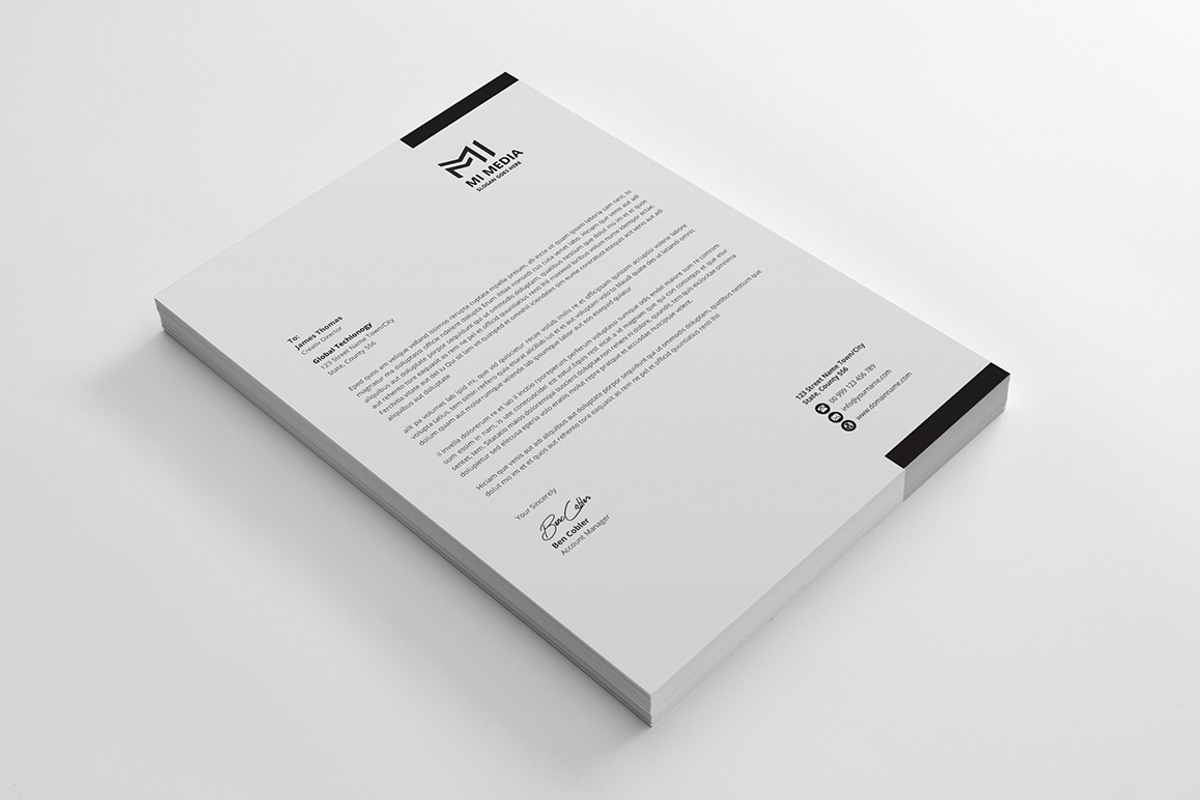 Letterhead, a Stationery Template by Creatune (Photo 2 of 5)