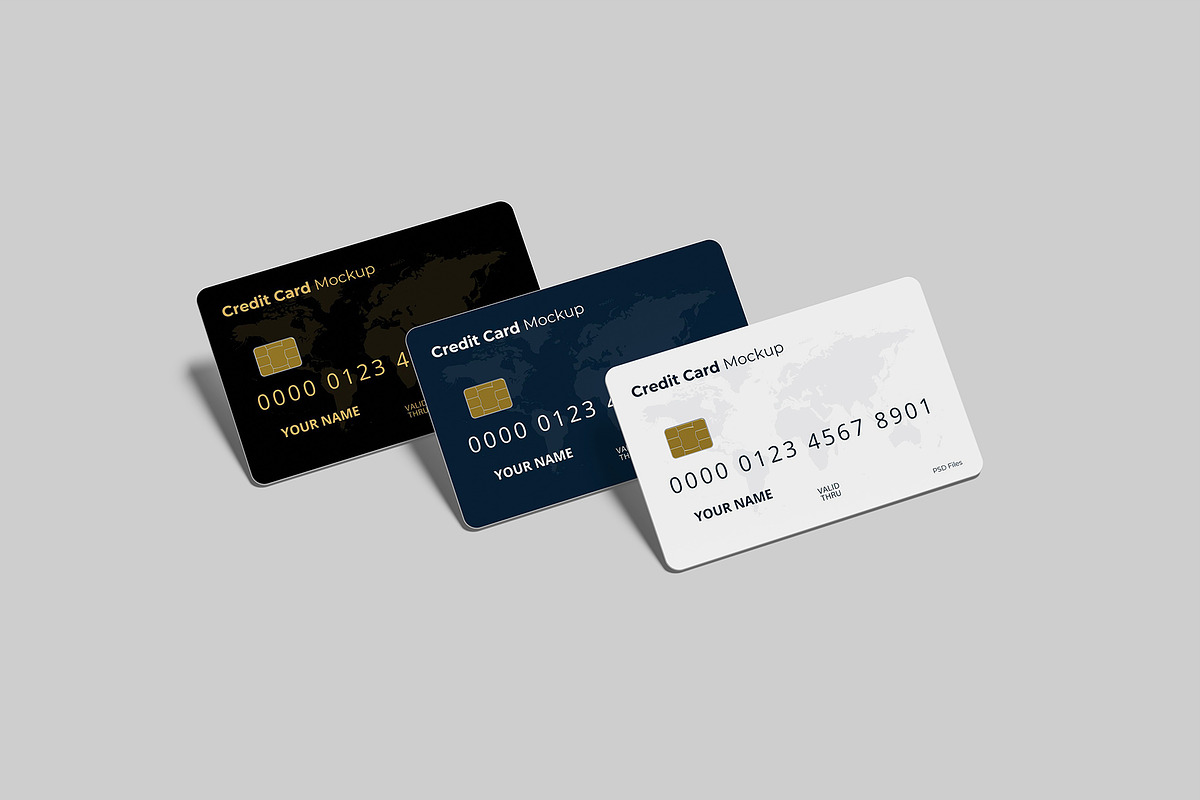 Credit Card Mockup, an Advertising Mockup by Graphiculon (Photo 11 of 11)