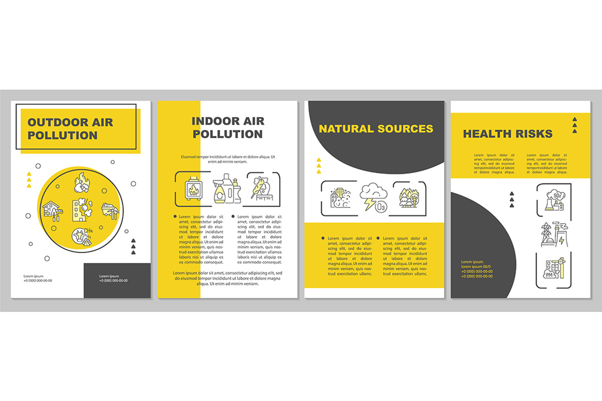 Air pollution brochure template, a Brochure Template by IMG Visuals