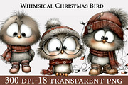 Whimsical Christmas Bird clipart, an Illustration by Designworld (Thumbnail 1 of 6)