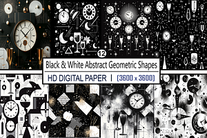 Black & White New Year Party, a Pattern Graphic by Printable Treasure