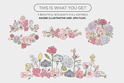 Floral Vectors, an Illustration by tomodachi studio (Thumbnail 2 of 5)