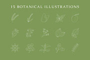 Botanical Illustration & Logo Bundle, a Branding & Logo Template by Lightsense (Thumbnail 2 of 8)
