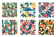 Retro Hawaiian Print Digital Paper, a Pattern Graphic by Chromolume Studio (Thumbnail 4 of 28)