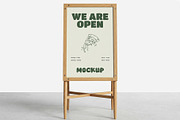 Wooden Restaurant Menu Board Mockup, an Advertising Mockup by graphypix (Thumbnail 1 of 4)