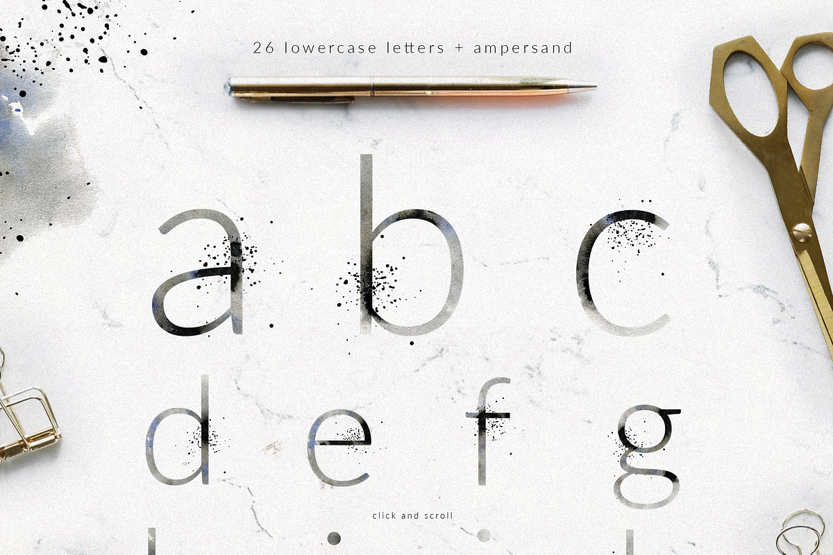 Alphabet Interrupted Watercolor Set, a Decorative Illustration by Bibela (Photo 4 of 9)