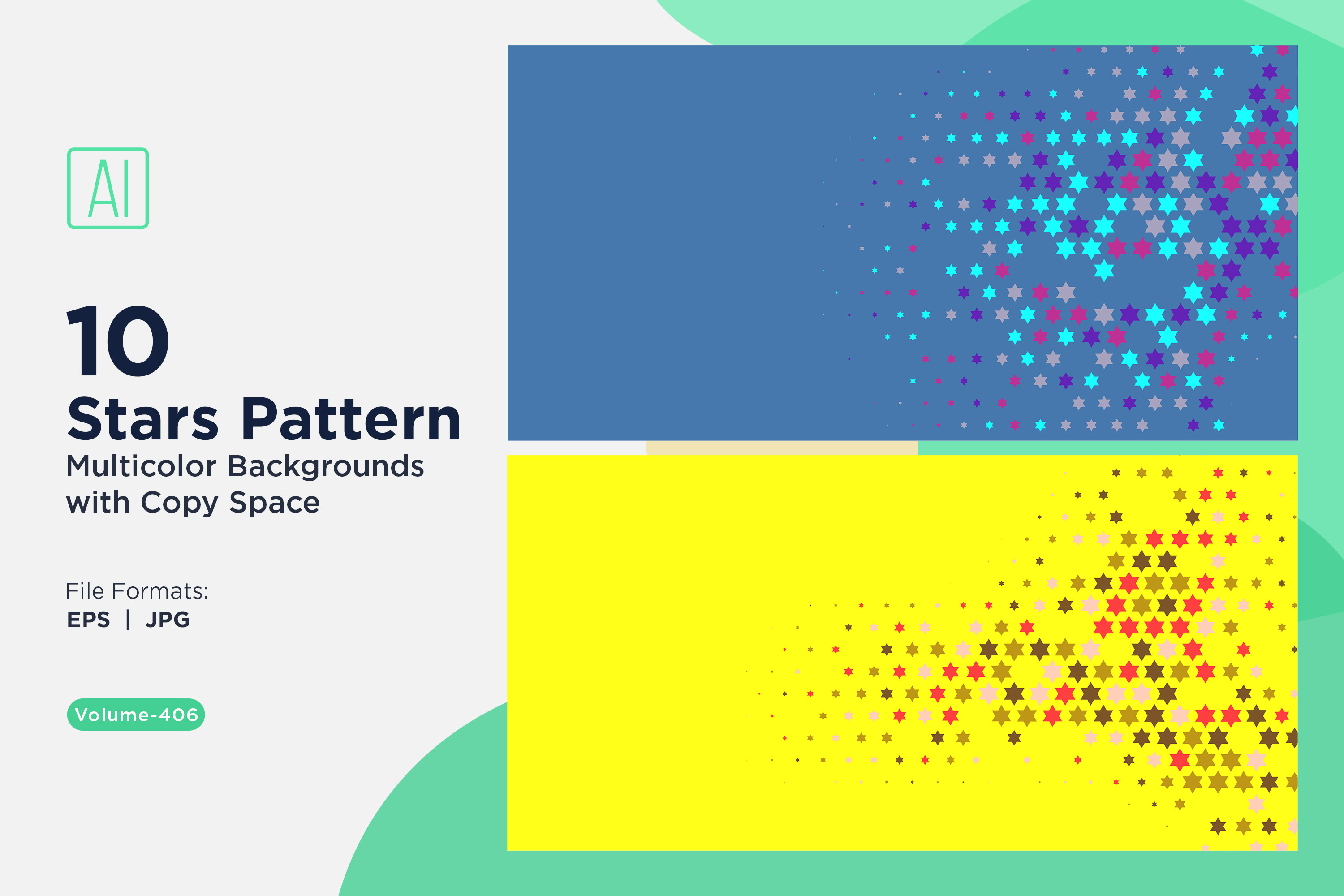 Star Pattern Background Multi Colors, a Pattern Graphic by shahsoft