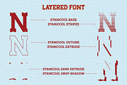 Staincool - Layered Font, a Sans Serif Font by ViactionType (Thumbnail 2 of 10)