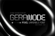 Geranode - Techno Display Pixel Font