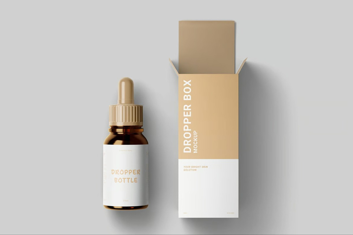 Dropper Bottle Mockup, a Packaging Mockup by Se٧enStudio (Photo 2 of 5)