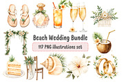 Watercolor Beach Wedding Clipart, a Decorative Illustration by Anca Digital Vibe (Thumbnail 1 of 9)
