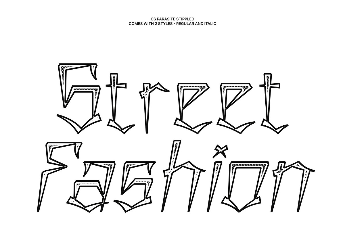 CS Parasite Stippled, a Sans Serif Font by Craft Supply Co. (Photo 3 of 8)