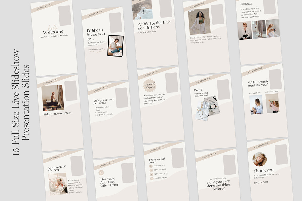 Instagram Live Presentation Template, a Social Media Template by Tabitha Emma (Photo 2 of 7)