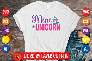 Mini Unicorn Cut File