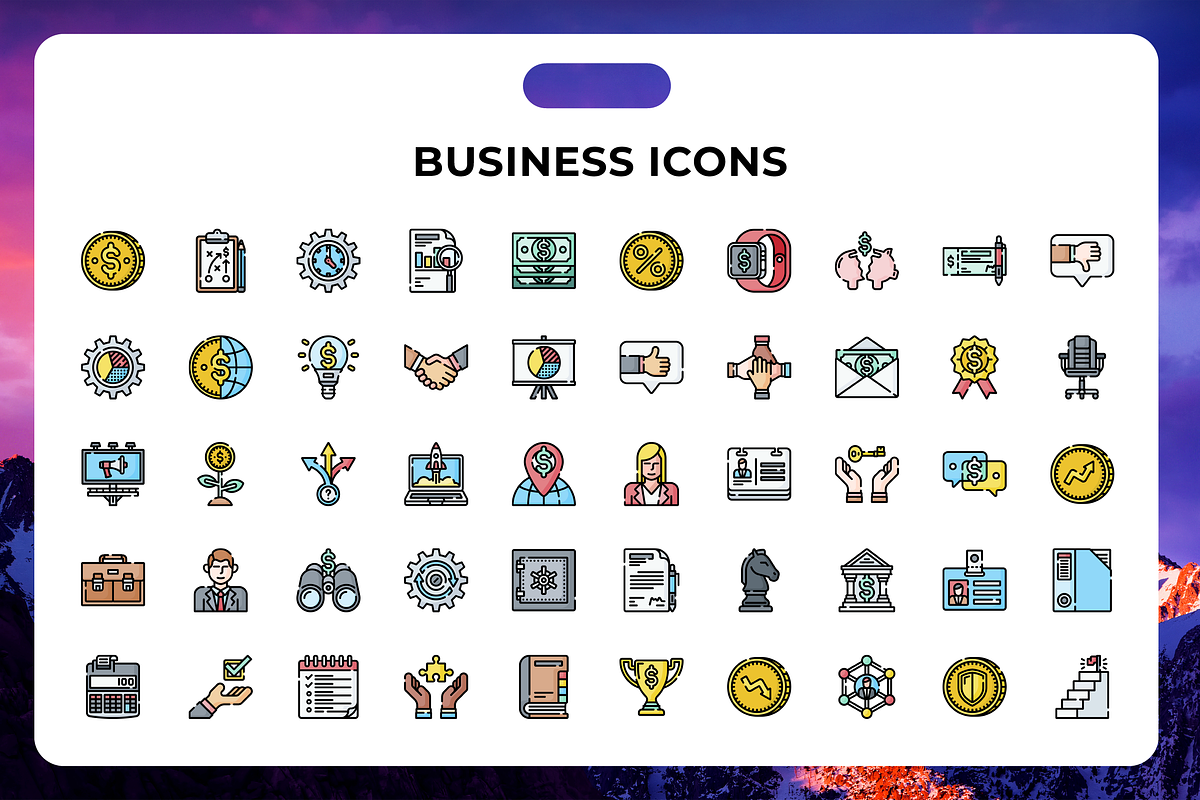 Business Icons, a Duotone Icon by Wencory (Photo 1 of 3)