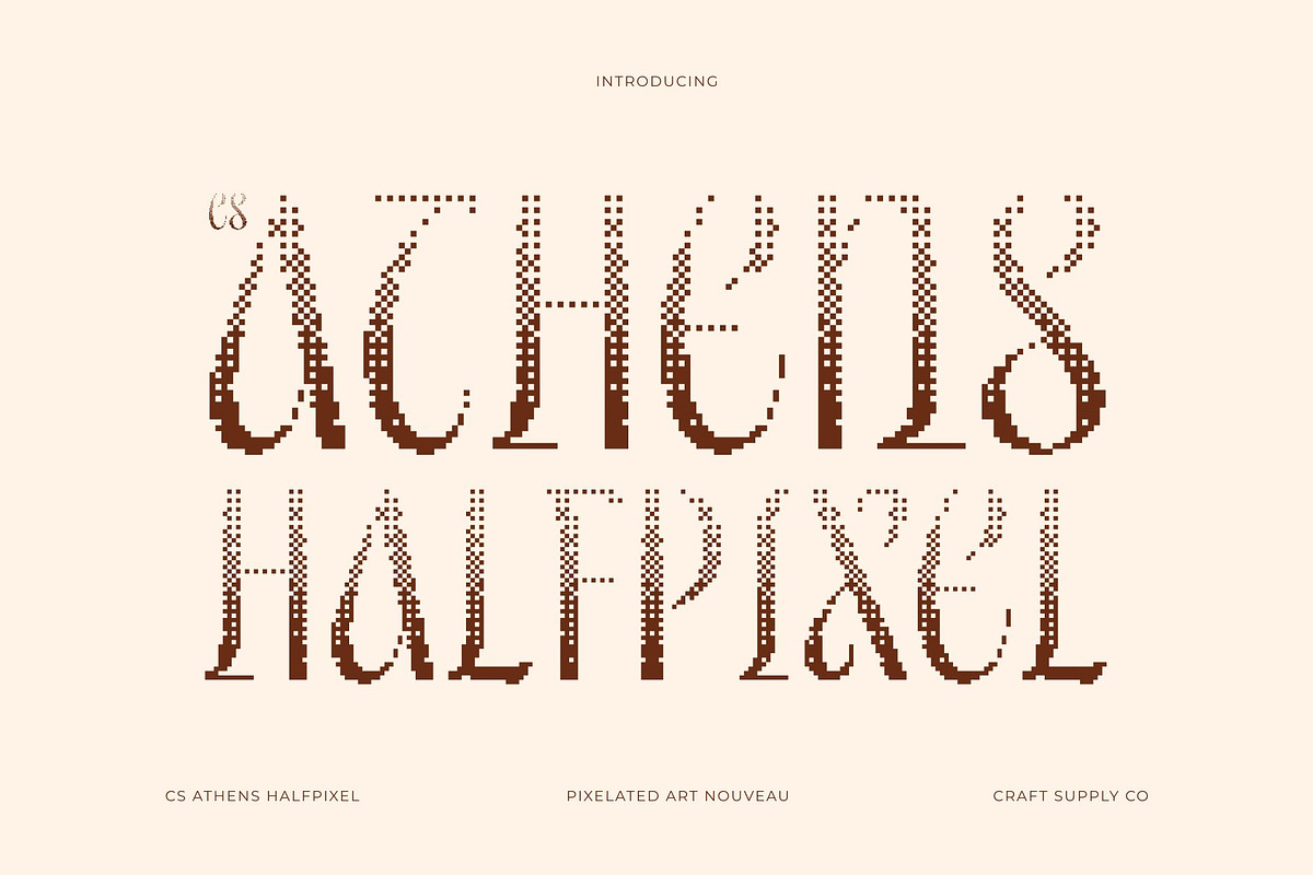 CS Athens Halfpixel, a Sans Serif Font by Craft Supply Co. (Photo 1 of 8)