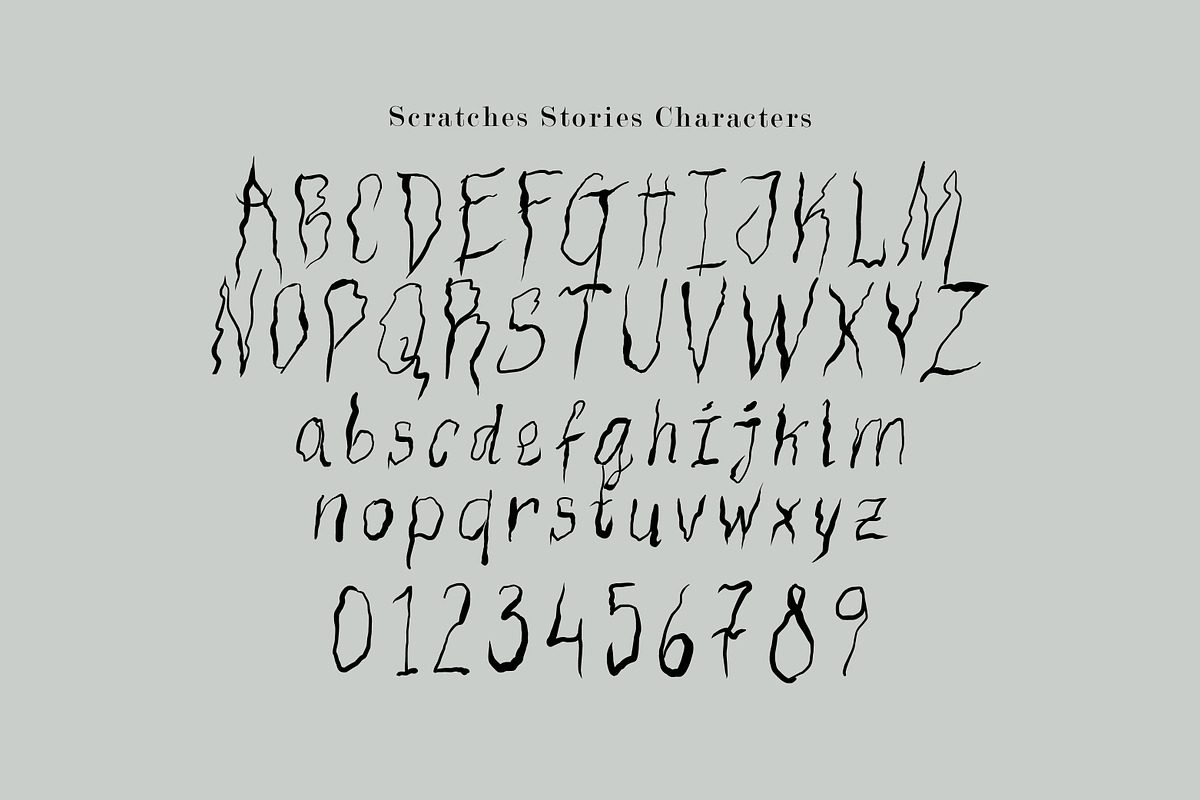 Scratched Stories - Halloween Script, a Handwritten Font by Struvictory.art (Photo 6 of 9)