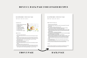 Minimal Recipe Template Canva