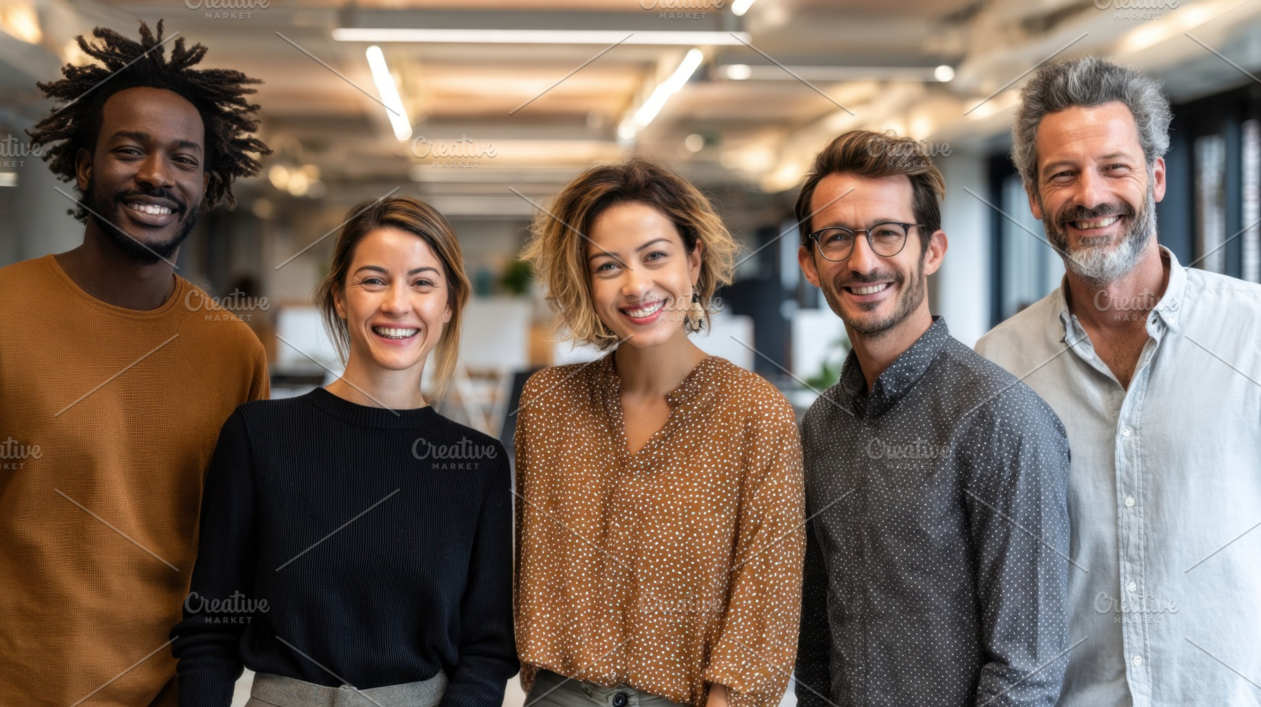 Team smiles for a photo, a Photo by Beautiful things
