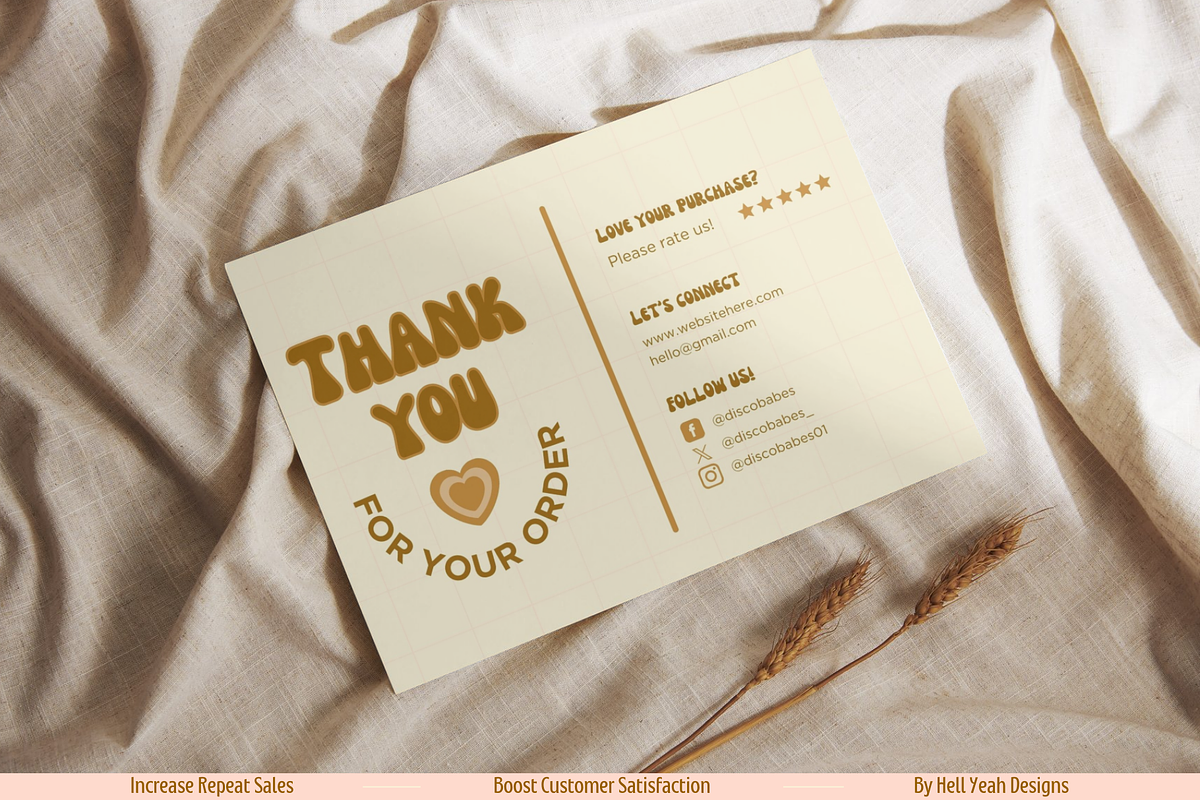 Retro Thank You Cards Templates, a Card Template by Hell Yeah Designs (Photo 6 of 7)