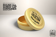 Round 2oz Screw Cap Container Mockup, a Product Mockup by INCDesign (Thumbnail 3 of 6)