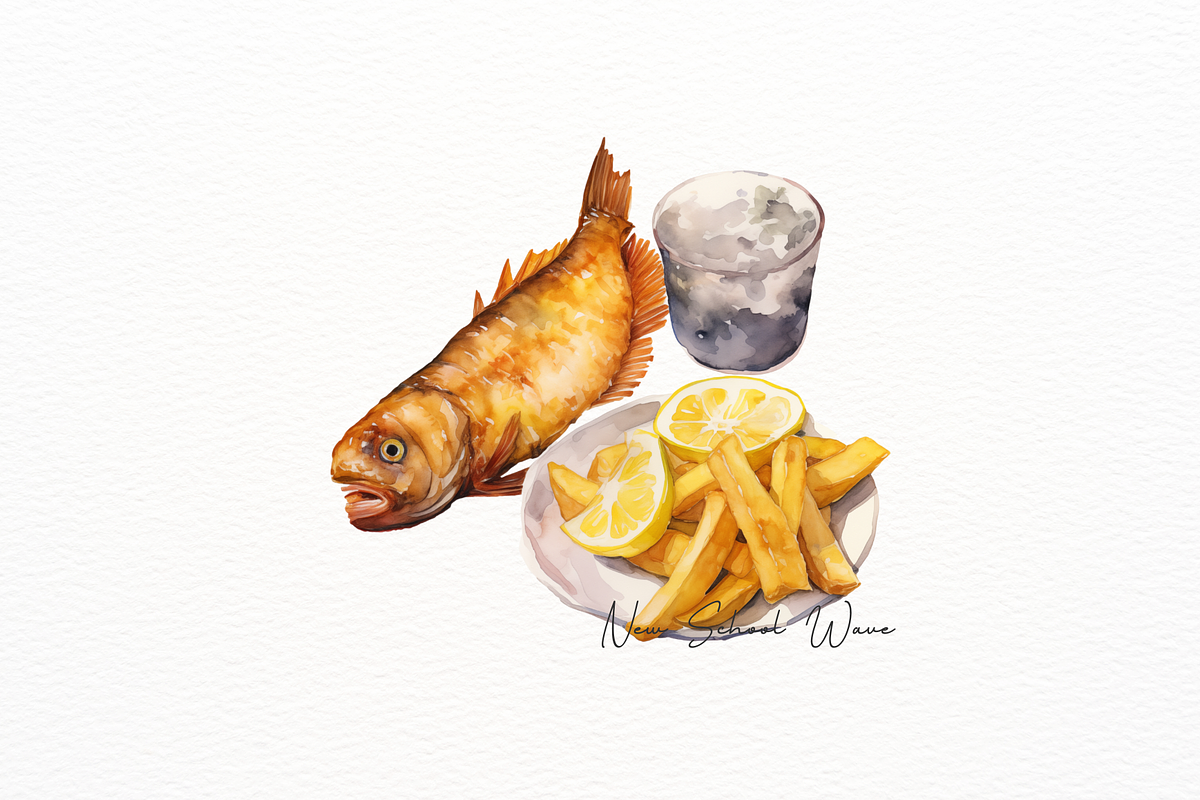 Fish Seafood Clipart, an Animal Illustration by New-School-Wave (Photo 4 of 5)