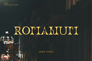 ROMANUM Serif display font, a Serif Font by WAP (Thumbnail 1 of 4)