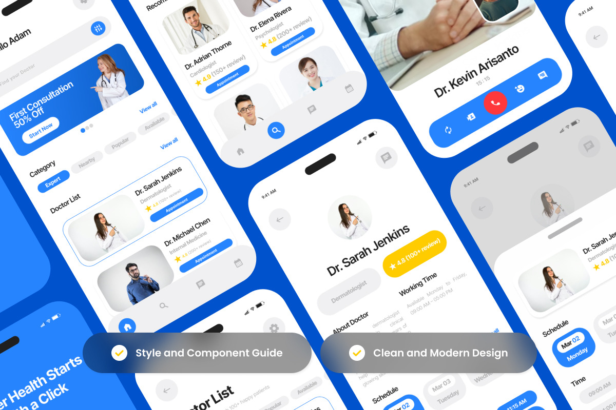 Nadi - Online Doctor App Design, a Websites & App Template by productype1 (Photo 3 of 5)