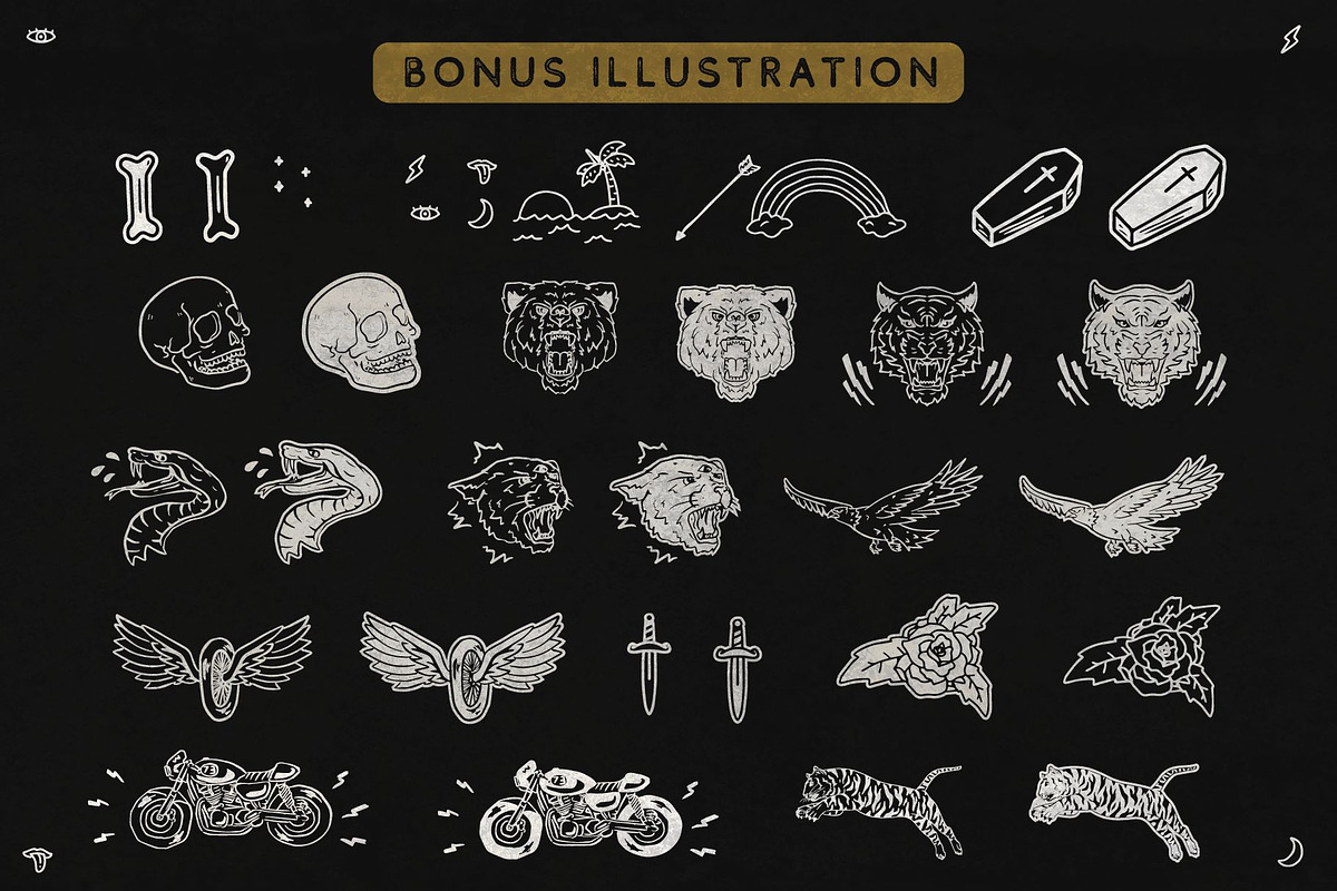 Comodo Font Family + Illustrations preview 6