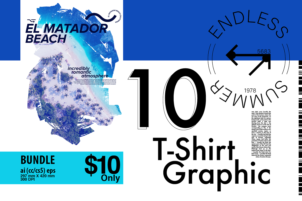 10 Summer Tee's Graphic // T-Shirt, an Illustration by NoSpoon Design (Photo 1 of 6)