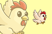 Cute Chicken Flapping Wings Cartoon, an Animal Illustration by garistipis (Thumbnail 1 of 2)